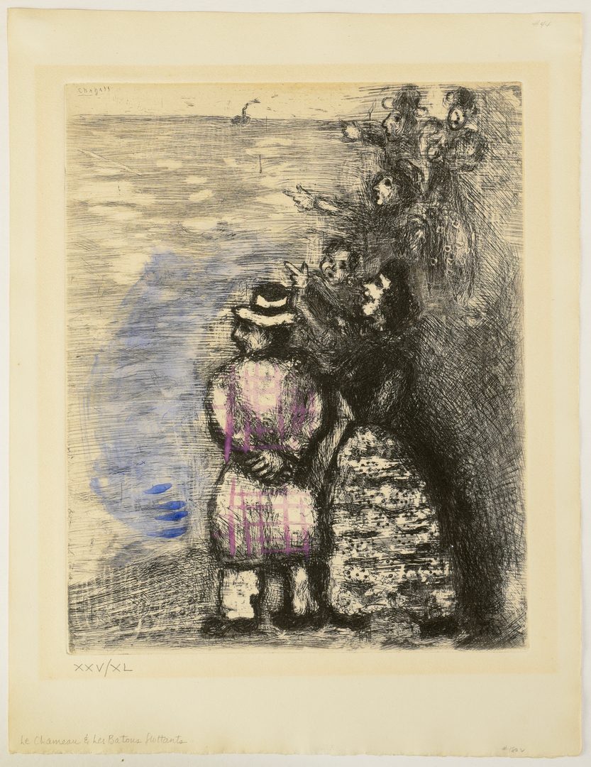 Lot 666: Marc Chagall Colored Etching