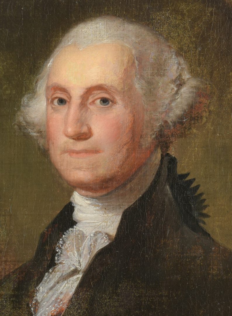 Lot 170: M. De Franca 19th c. oil of George Washington