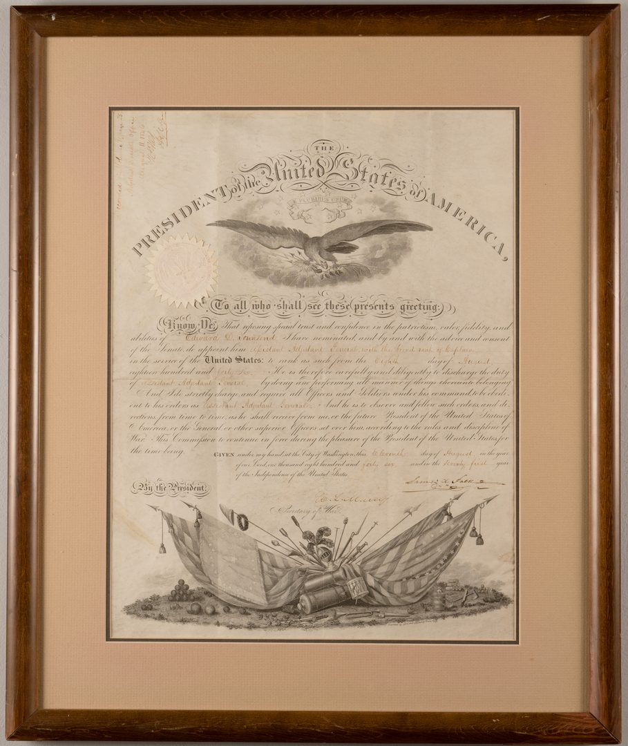Lot 194: James K. Polk and Wm. Marcy Signed Commission
