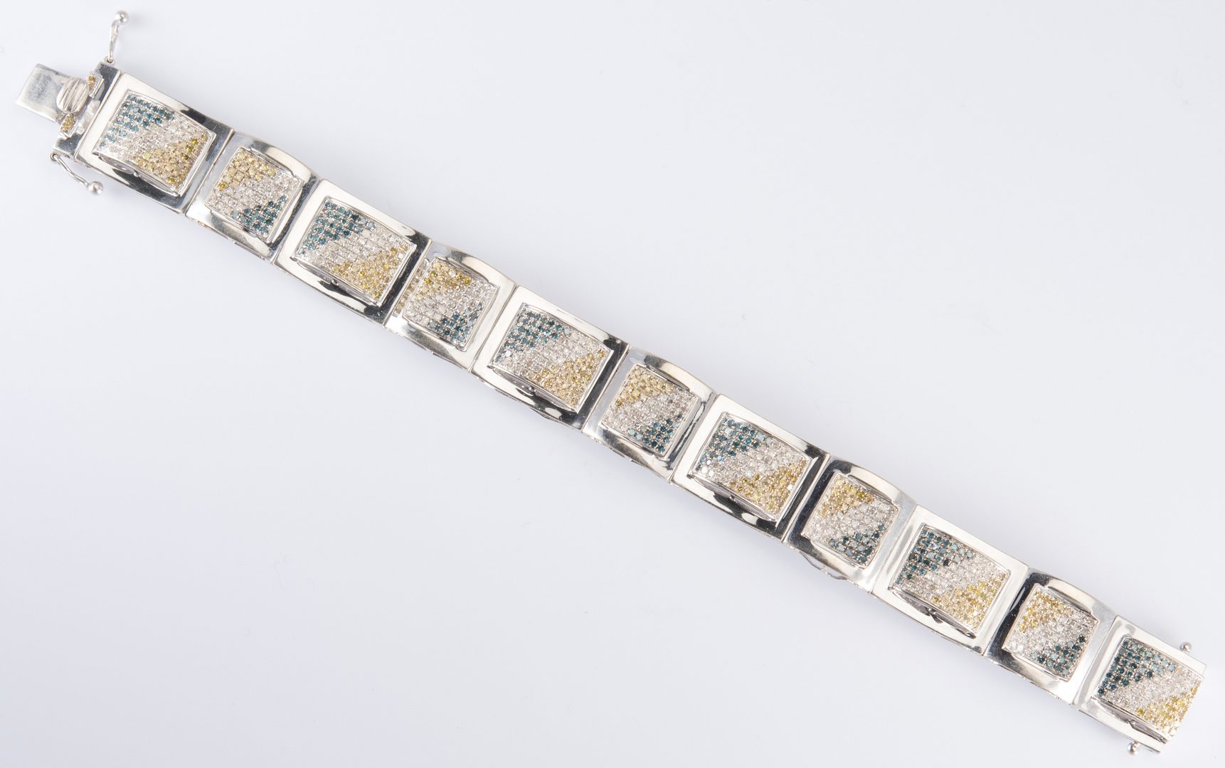 Lot 327: 14K Colored Diamond Bracelet by Freeze