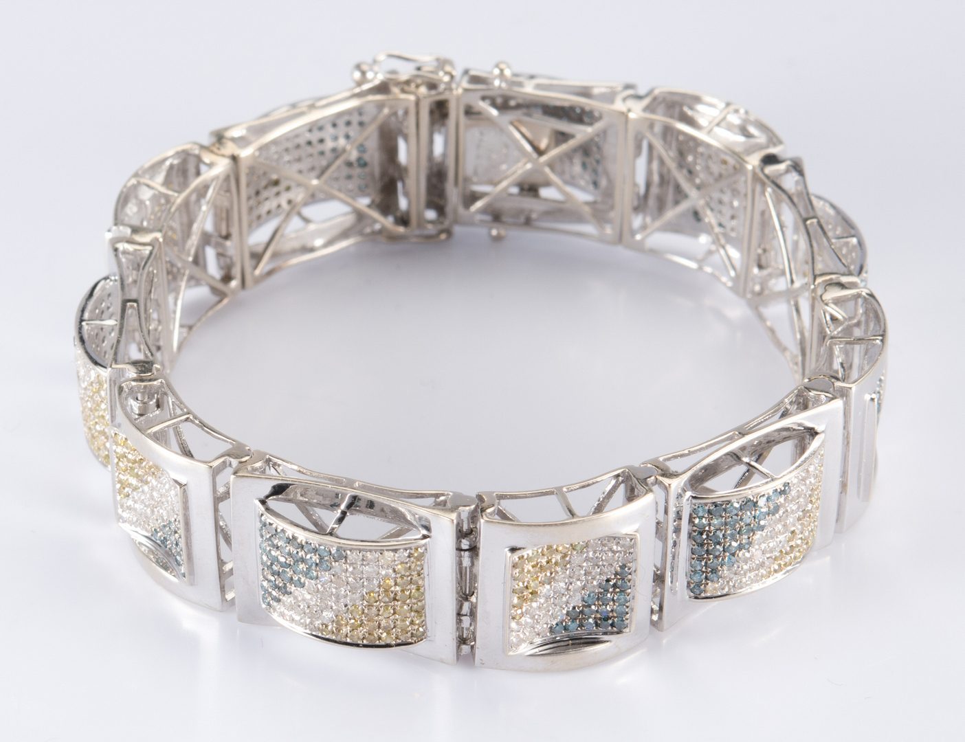 Lot 327: 14K Colored Diamond Bracelet by Freeze
