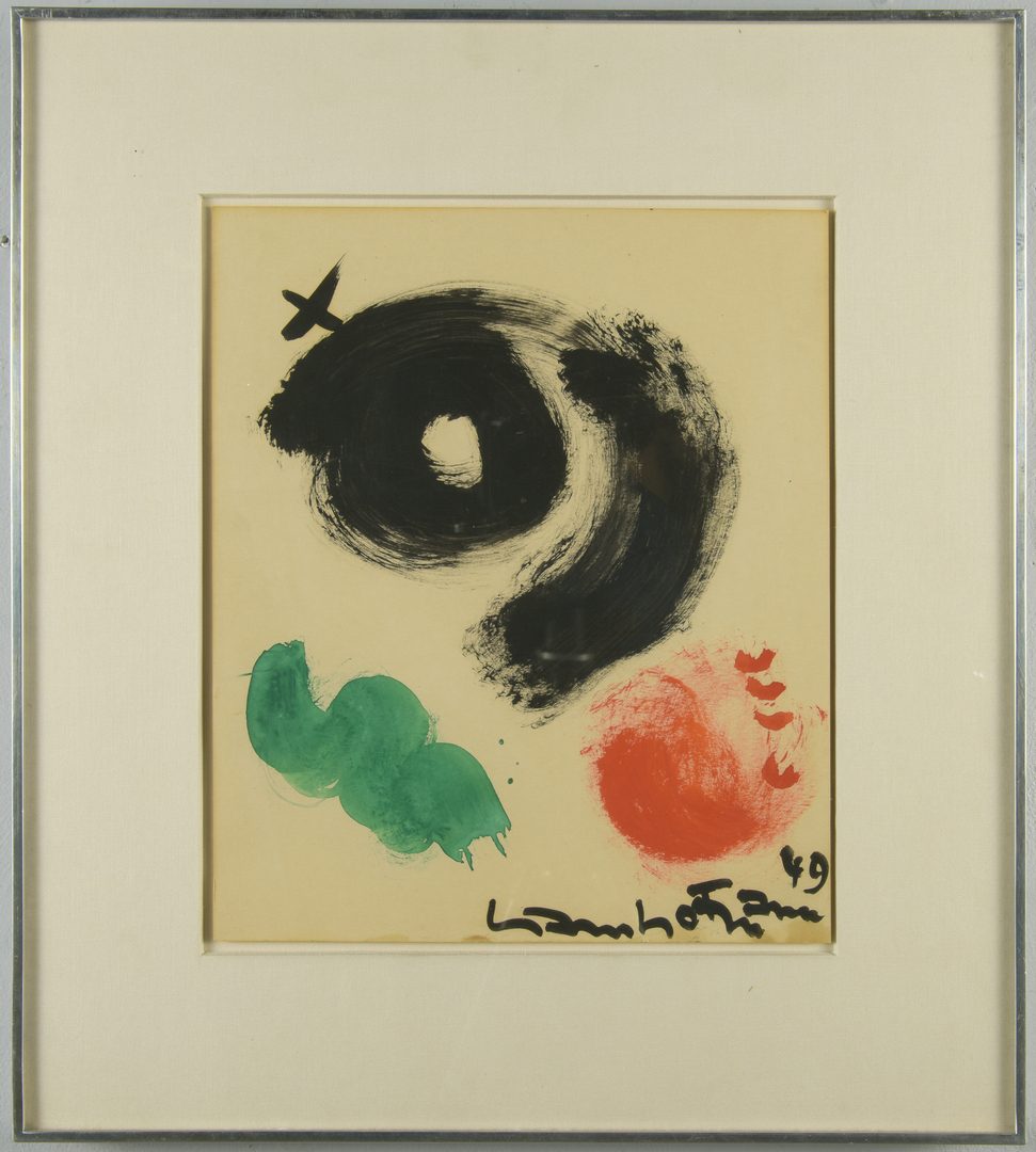 Lot 397: Hans Hofmann, Gouache on Paper, Abstract