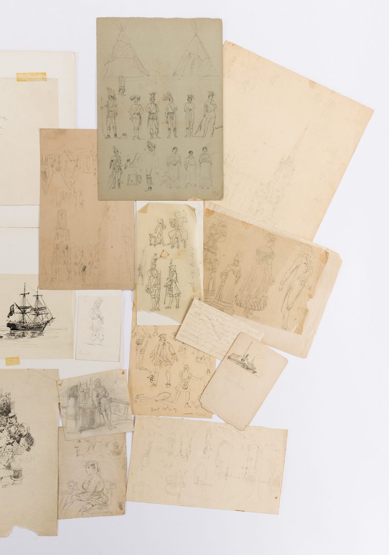 Lot 749: Archive of Alfred Waud Sketches and Notes, 50 plus items