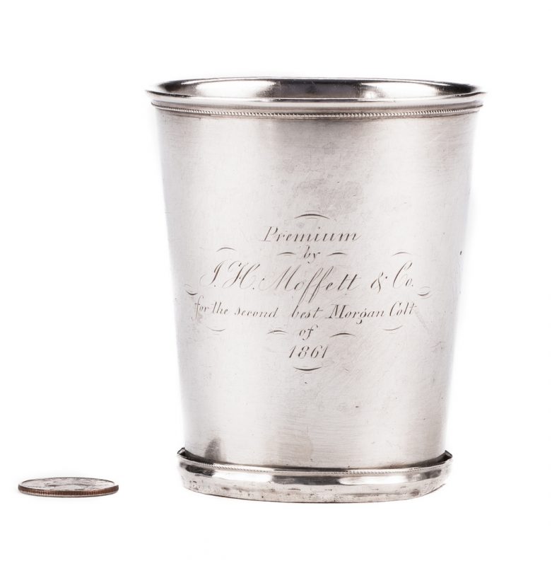 Lot 270: KY Coin Silver Julep Cup, Prize for "2nd Best Morgan Colt"