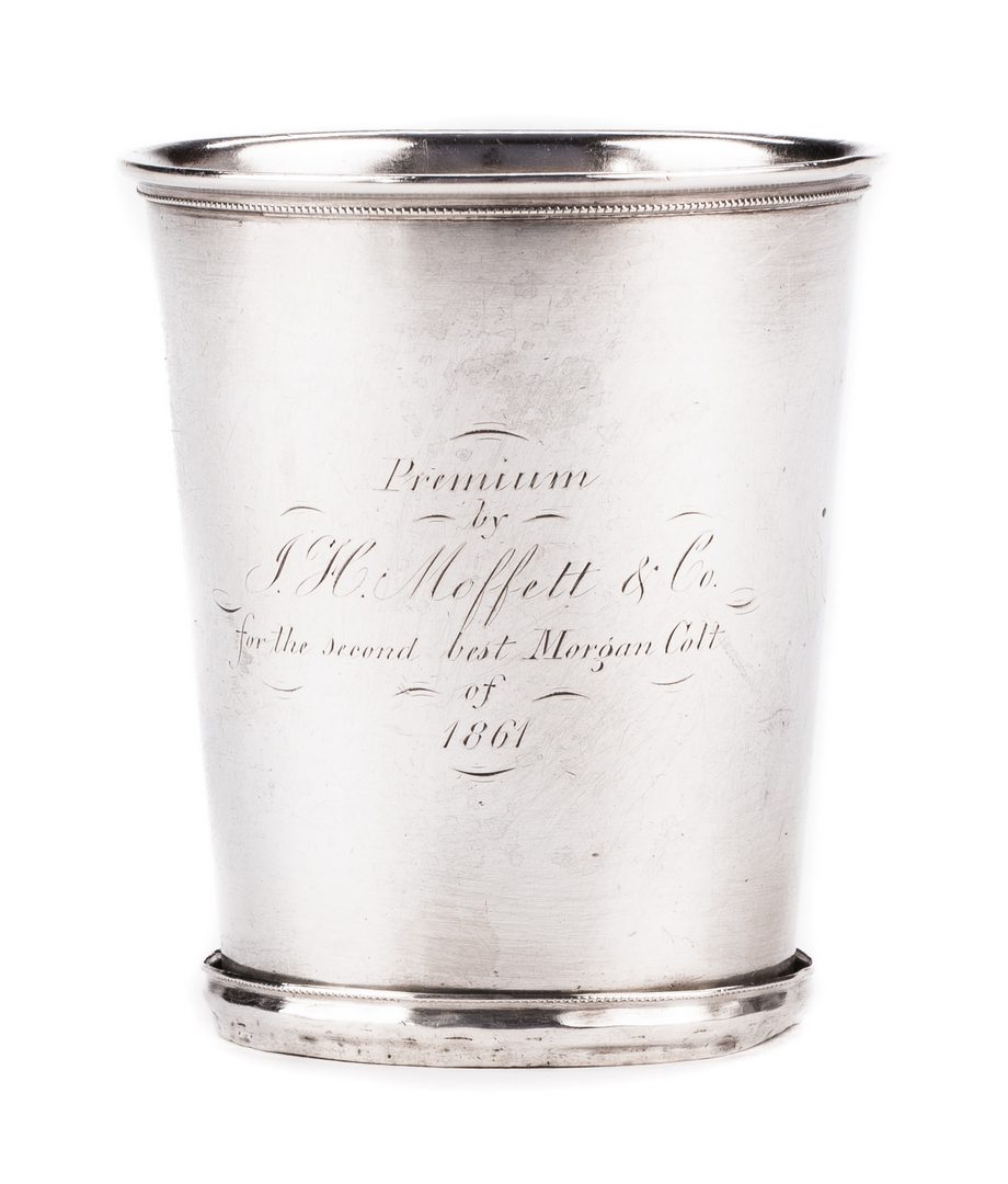 Lot 270: KY Coin Silver Julep Cup, Prize for "2nd Best Morgan Colt"