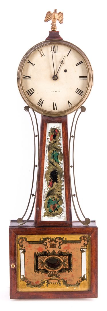 Lot 362: E. Taber Federal Banjo Clock