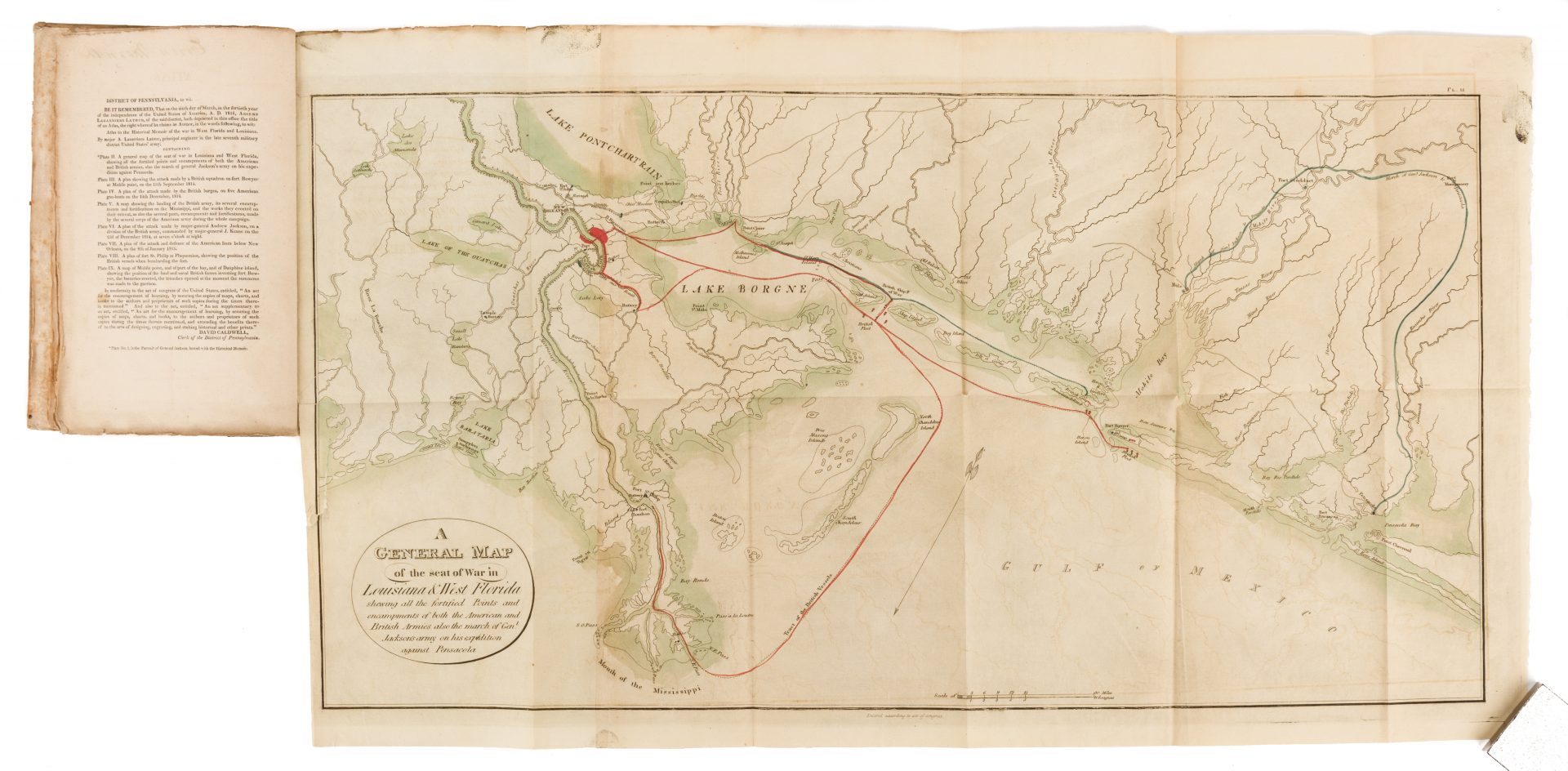 Lot 422: Latour War in West Florida LA 1814-1815, w/ Atlas