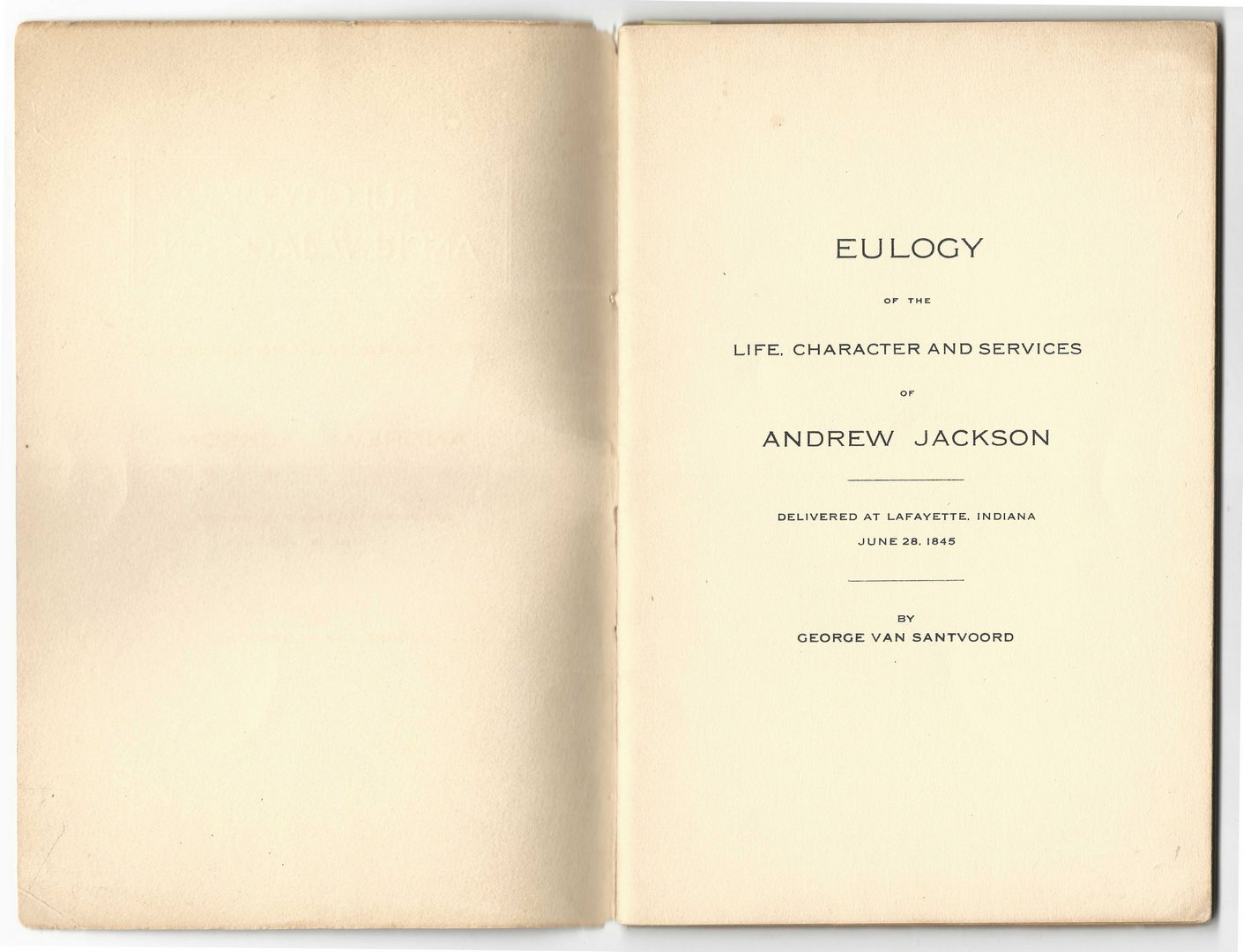 Lot 431: Collection of Andrew Jackson Eulogies, 10 items
