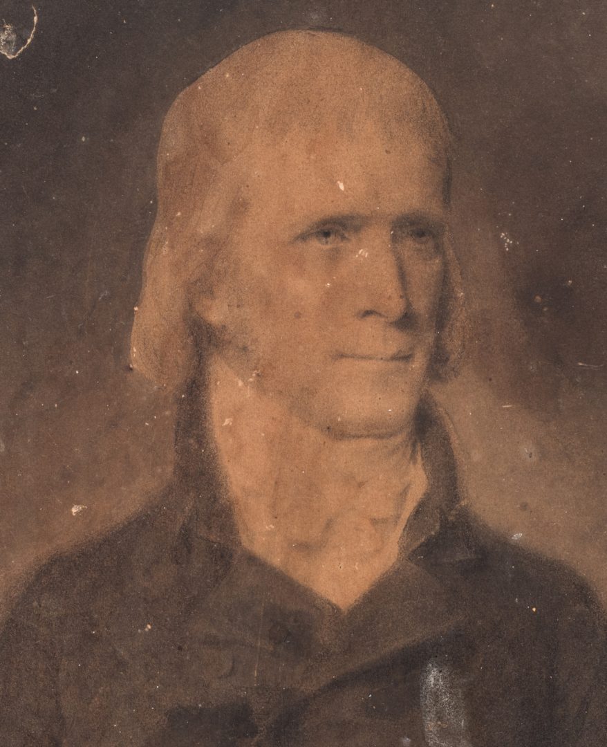 Lot 438: John Vanderlyn 1804 Portrait, possibly Thomas Jefferson