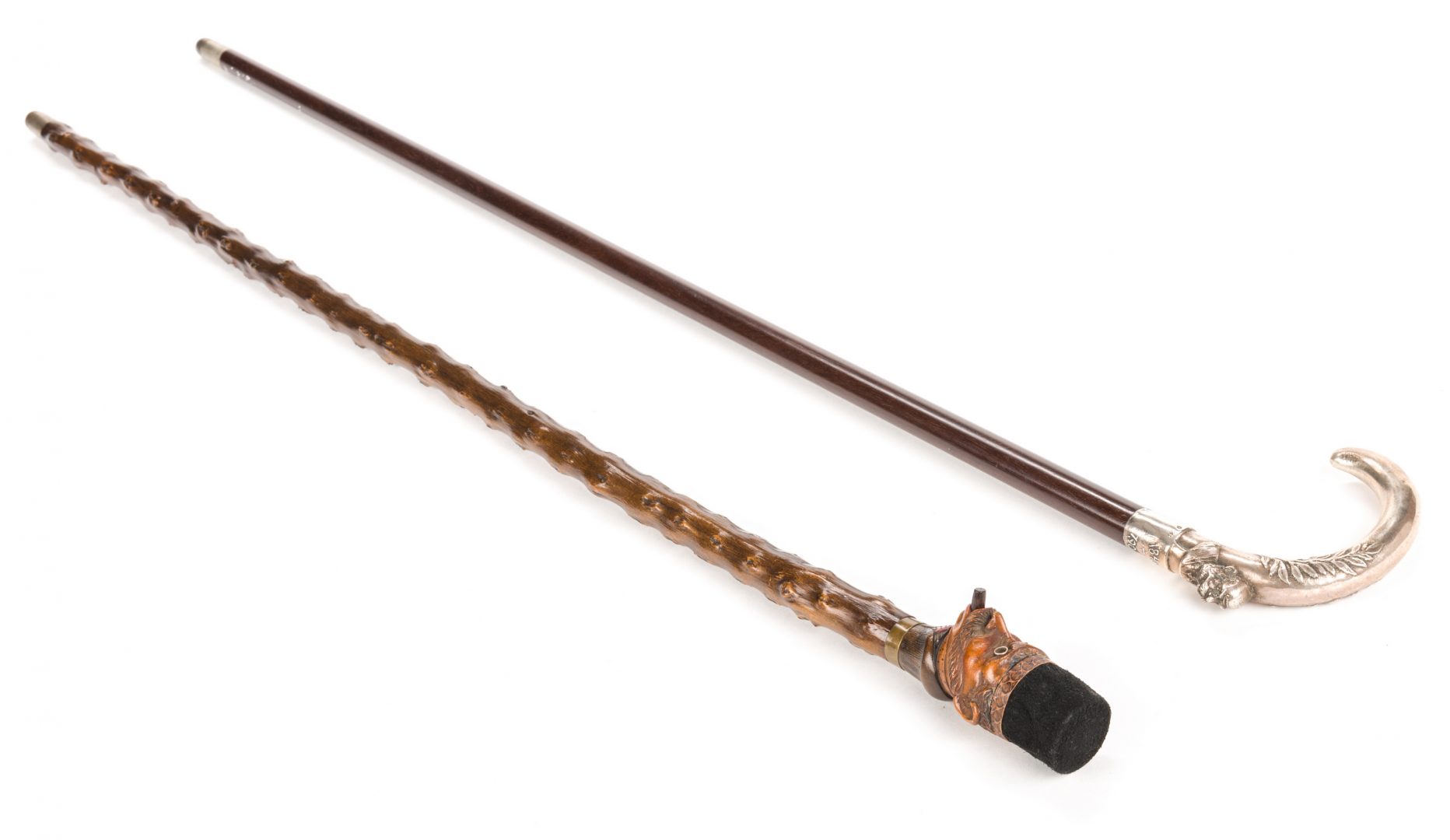 Lot 719: Silver Jubilee Cane and Mechanical Cane, 2 items