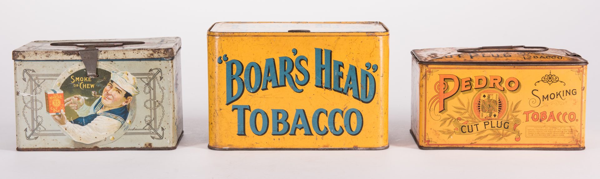 Lot 801: 9 Advertising Tobacco Ephemera, inc. Tins and Wrappers