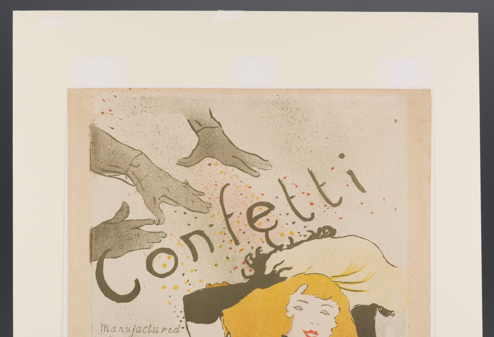 Lot 99: Toulouse Lautrec Lithograph, Confetti