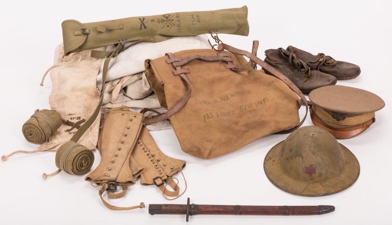 Lot 113: 13 WWI U.S. Military Equipment Items, J. A. Newman