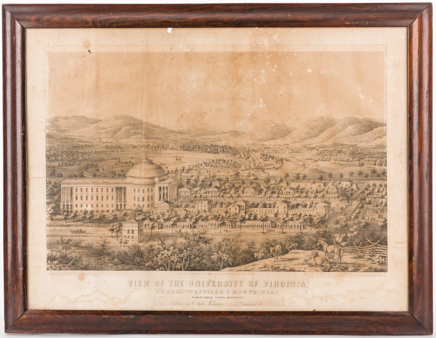 Lot 297: "View of the University of Virginia" Panoramic Map