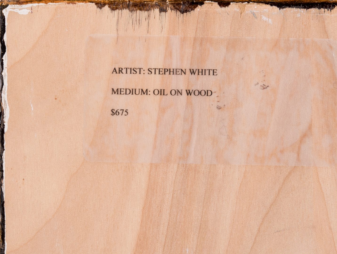 Lot 141: 3 Stephen White Oil on Wood Paintings