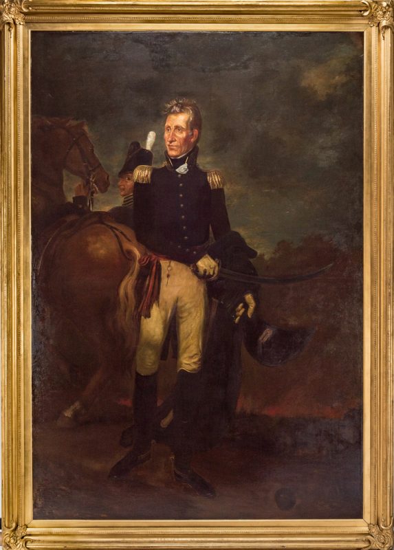 Lot 104: Andrew Jackson Portrait attrib. Leutze