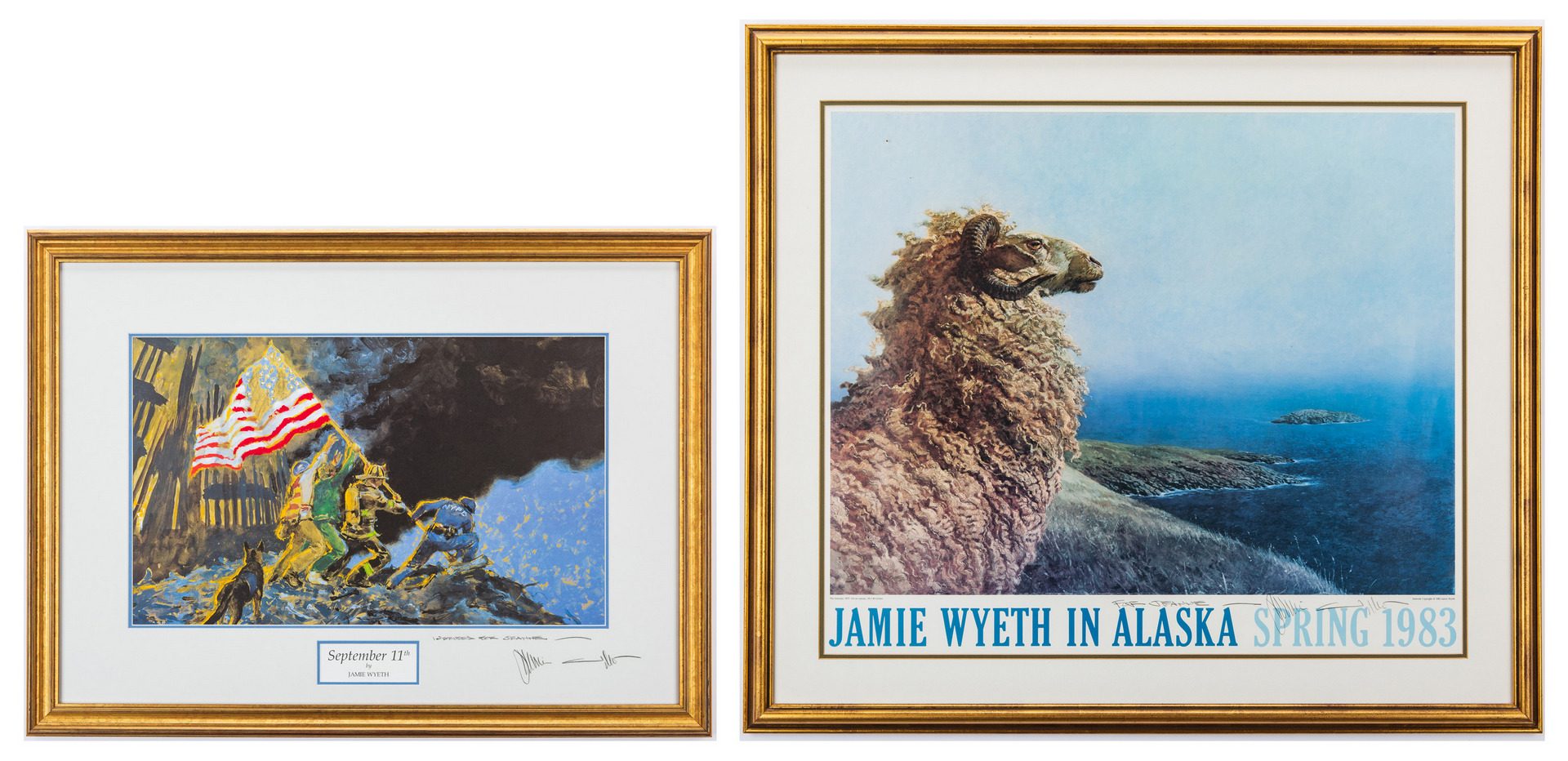 Lot 725: Jamie Wyeth Signed Print & Poster