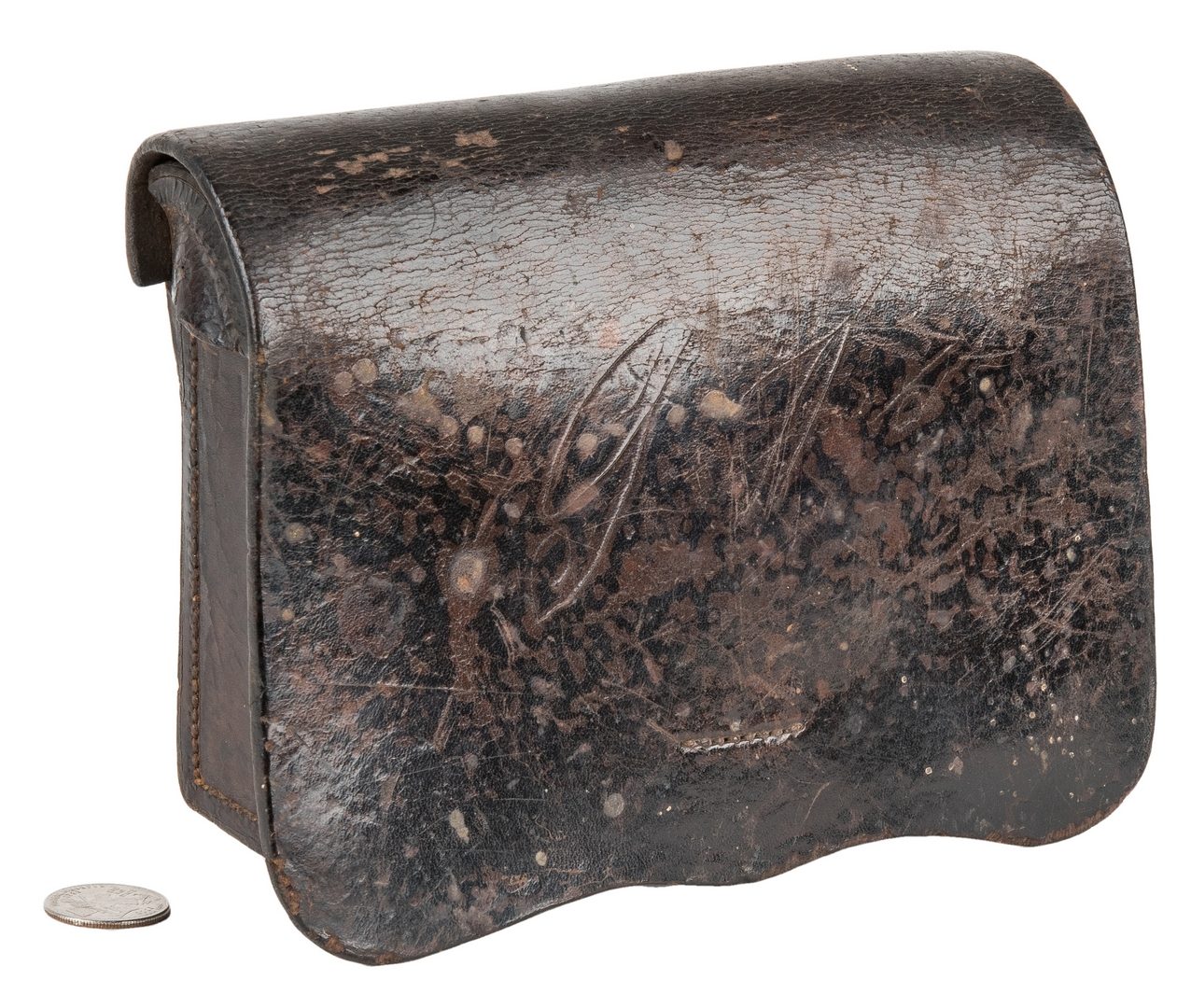 Lot 277: Confederate Baton Rouge, LA Arsenal Model 1855 Leather Cartridge Box