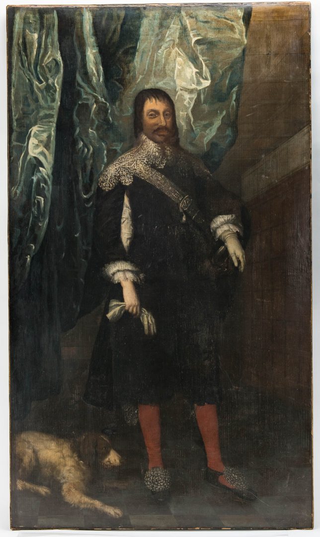 Lot 361: Circle of Daniel Mytens, portrait of an Earl, full length