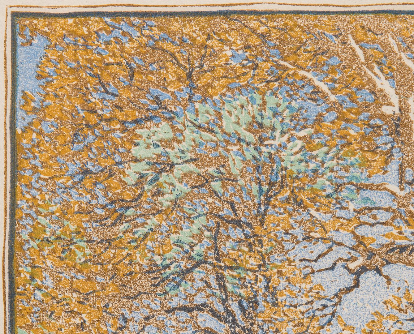 Lot 614: Gustave Baumann Color Woodcut, Salt Creek