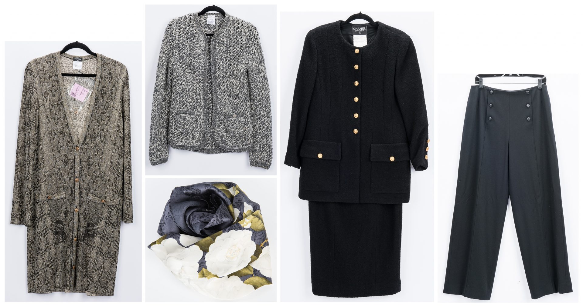 Lot 746: 5 Chanel Fashion Items incl. Cardi Coat