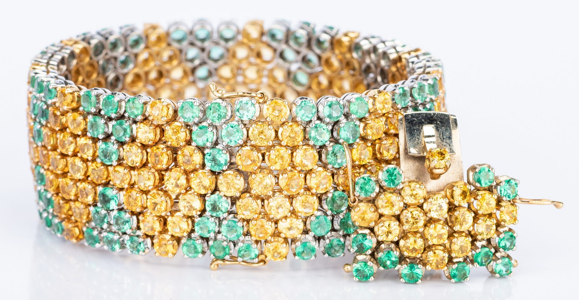Lot 398: 18k Italian Gemstone Fashion Bracelet