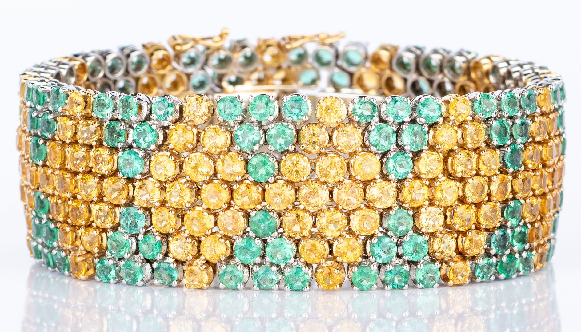 Lot 398: 18k Italian Gemstone Fashion Bracelet