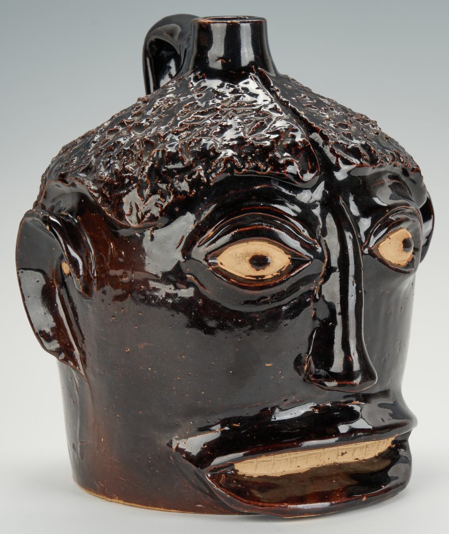 Kentucky stoneware pottery face vessel