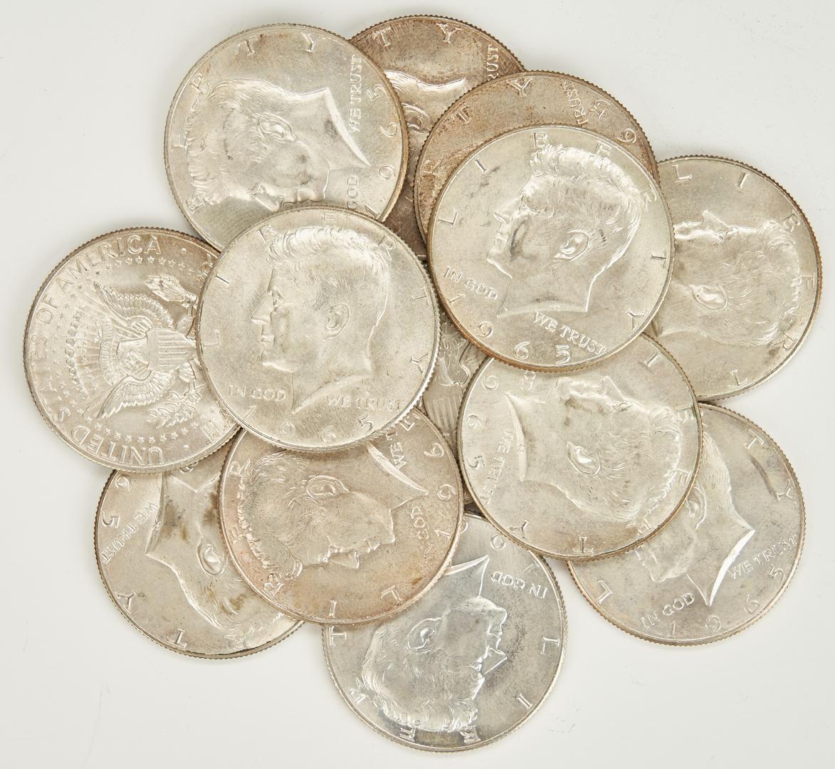 Lot 738: Silver Coin Grouping of 447 items, incl. Dimes, Quarters, and Halves