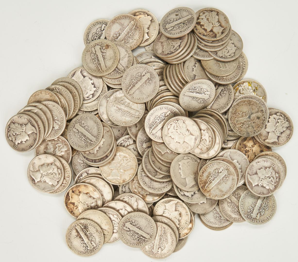 Lot 738: Silver Coin Grouping of 447 items, incl. Dimes, Quarters, and Halves
