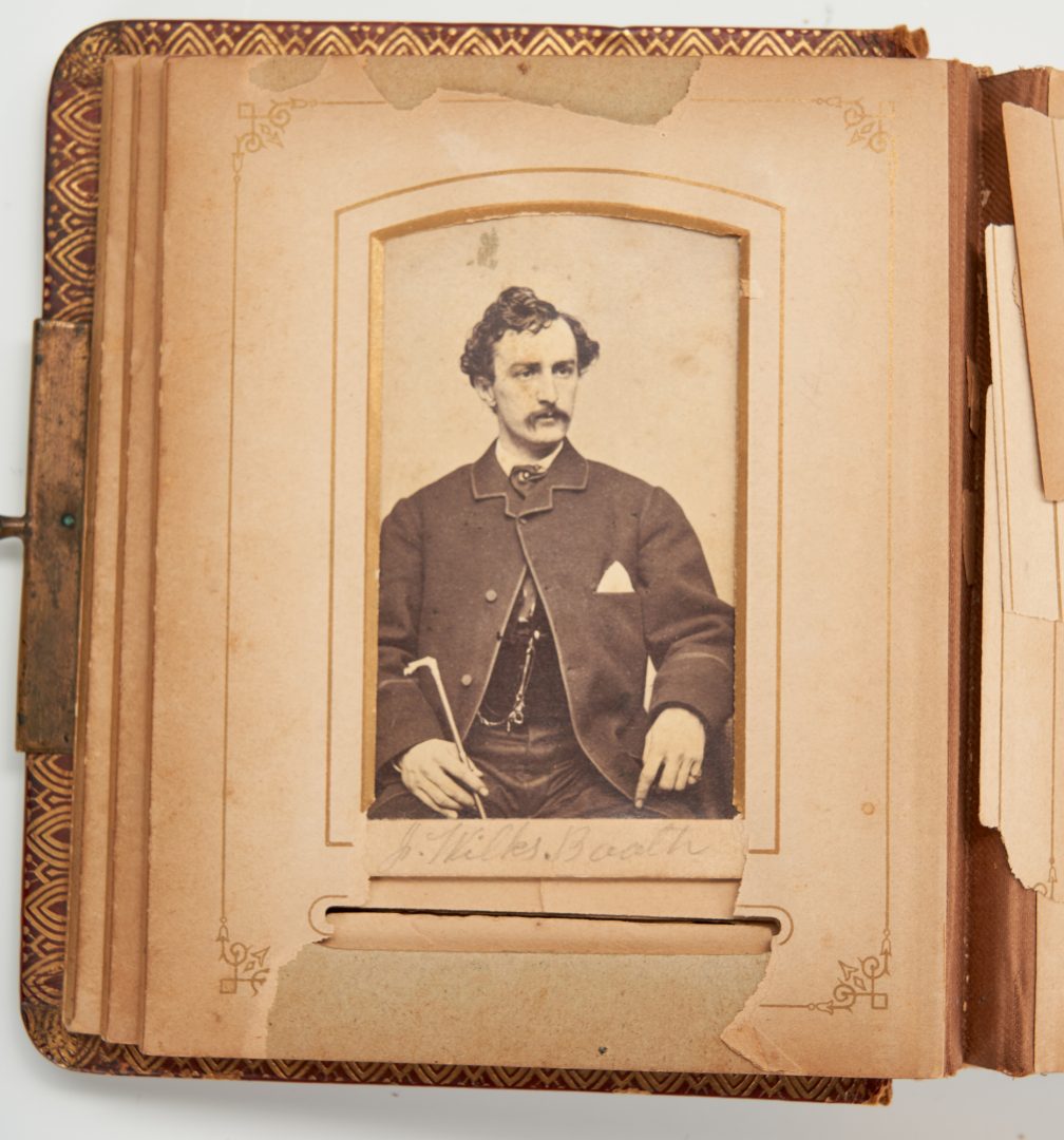 Lot 620: Harrod Family KY Album, incl. J. Wilkes Booth CDV