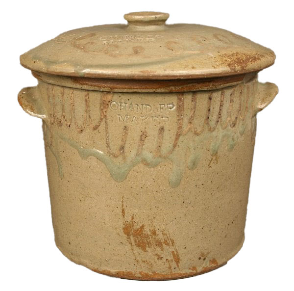 Lot 96: Rare stamped Chandler Edgefield SC jar and lid