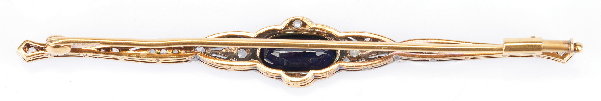Lot 792: 2 Ladies Gold, Diamond, and Gemstone Brooches