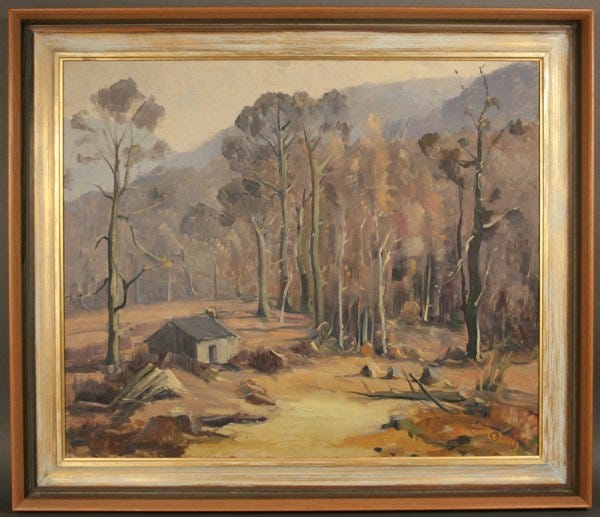 Lot 12: Tennessee landscape oil painting by Louis E. Jones