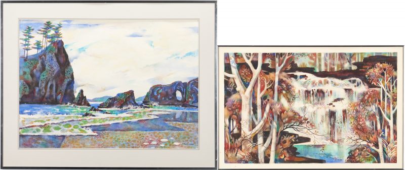 Lot 359: 2 John Richardson W/C Exhibited Landscape Paintings