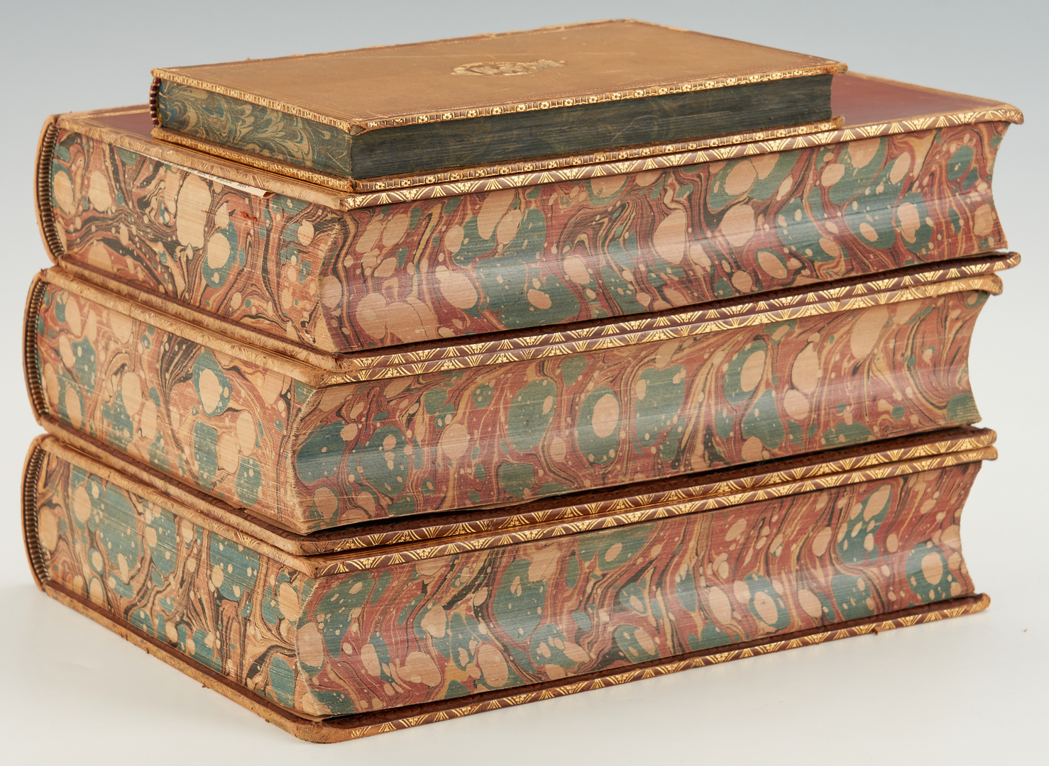 Lot 343: Looking Backward Fore-edge Painted Book, 3 Staunton Shakespeare Vols., 4 items