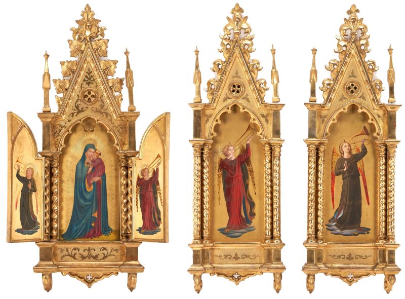 Lot 159: After Fra Angelico, 3 Religious Icon Paintings