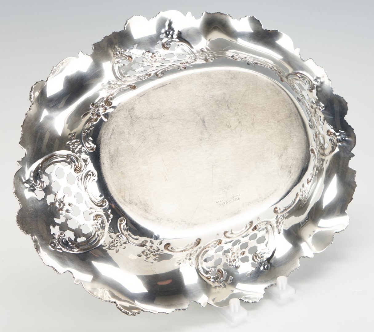 Lot 542: Tiffany Sterling Hollowware George III Style Bread Bowl