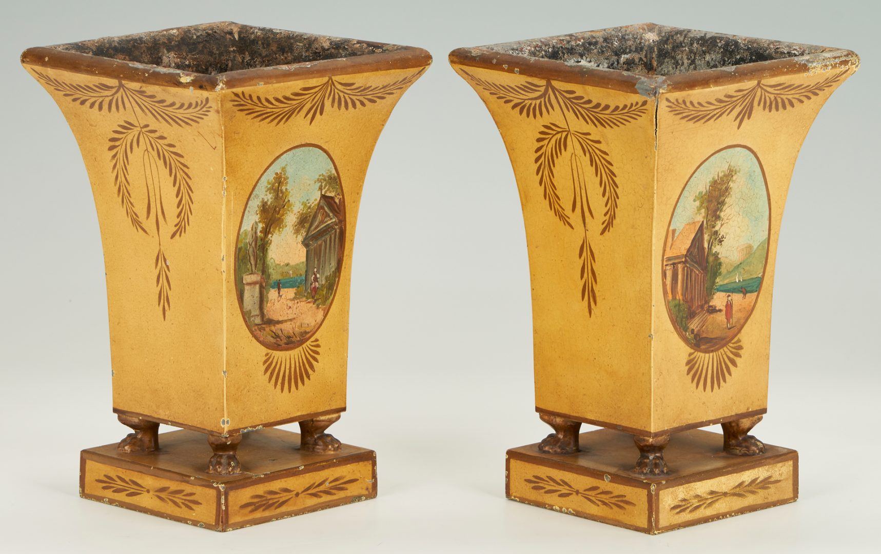 Lot 125: 6 French Tole Containers