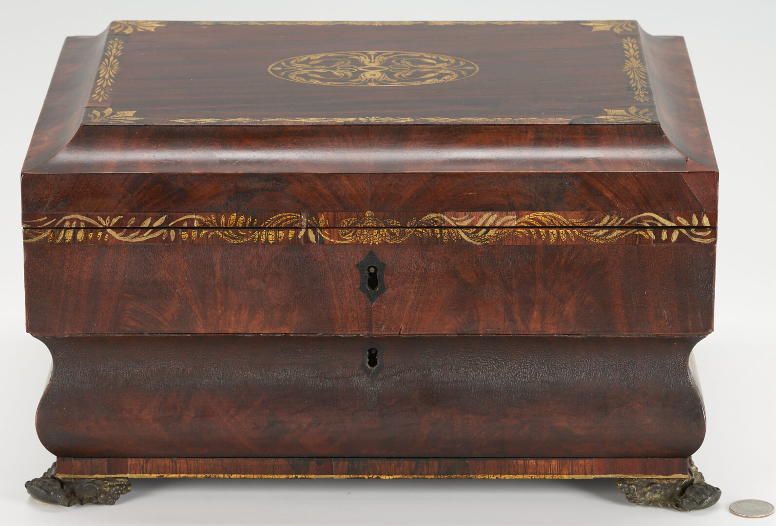 Lot 417: American Classical Rosewood Jewelry Box