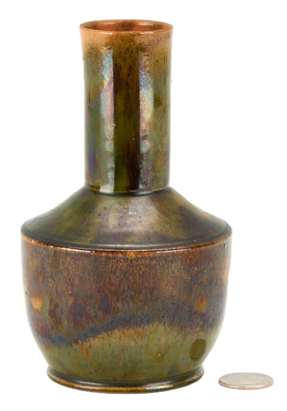 Lot 447: George Ohr Art Pottery Bottle Form Vase