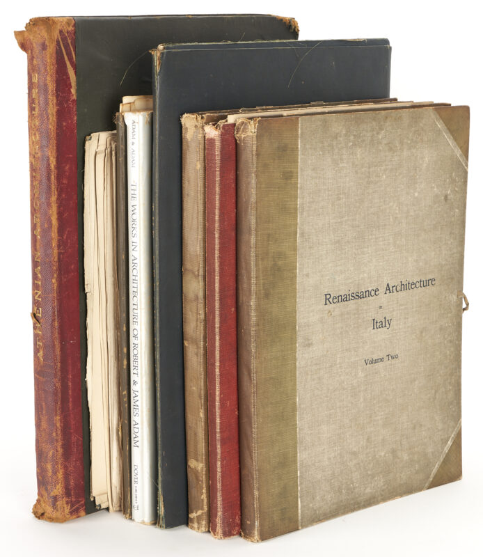 Lot 635: 8 Oversized Architecture Books, incl. Penrose & Alice Huger Smith, Charleston