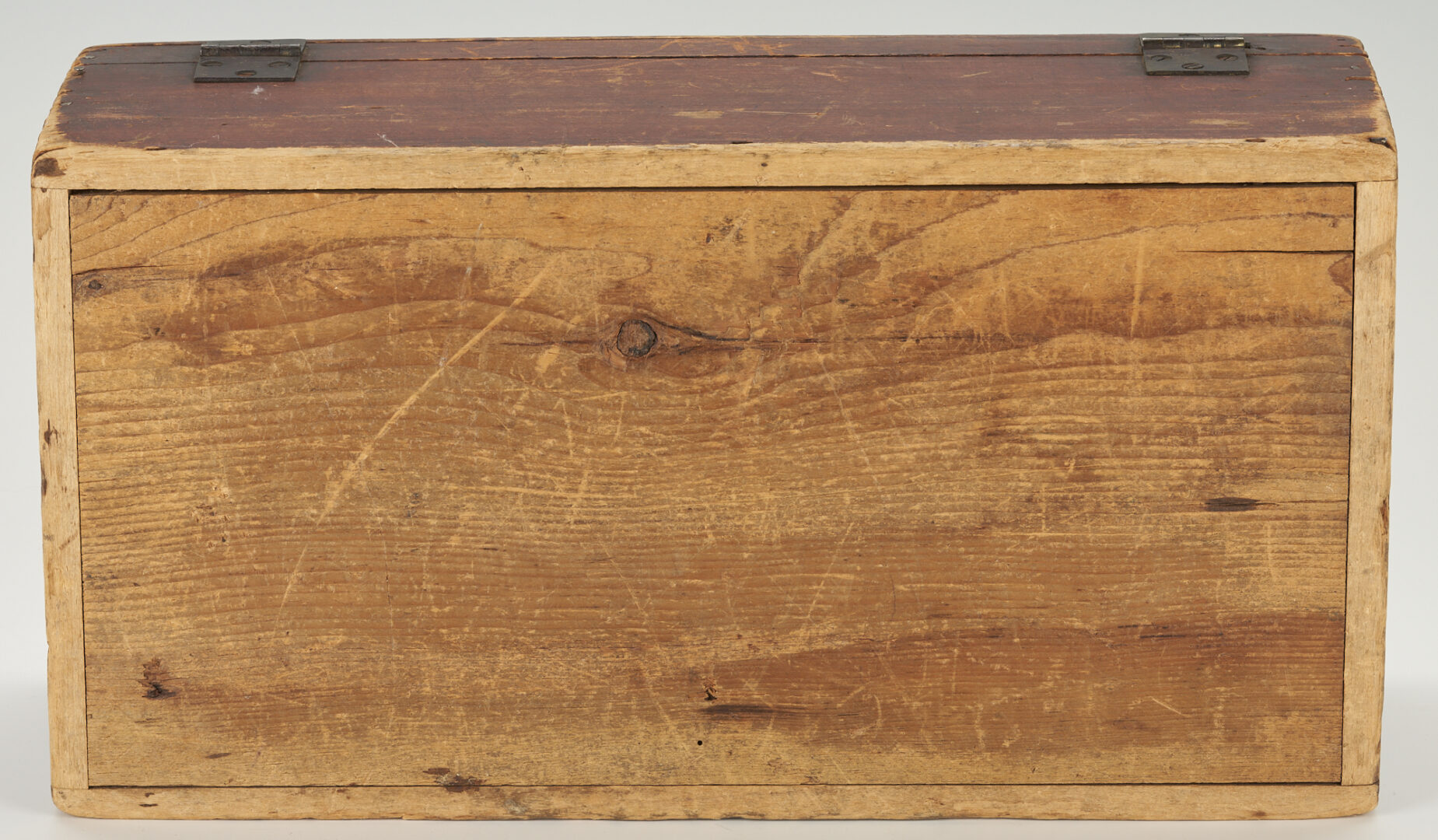 Lot 833: 19th c. New York Keepsafe Box, Miniature Buttocks Basket, 2 Political Ribbons