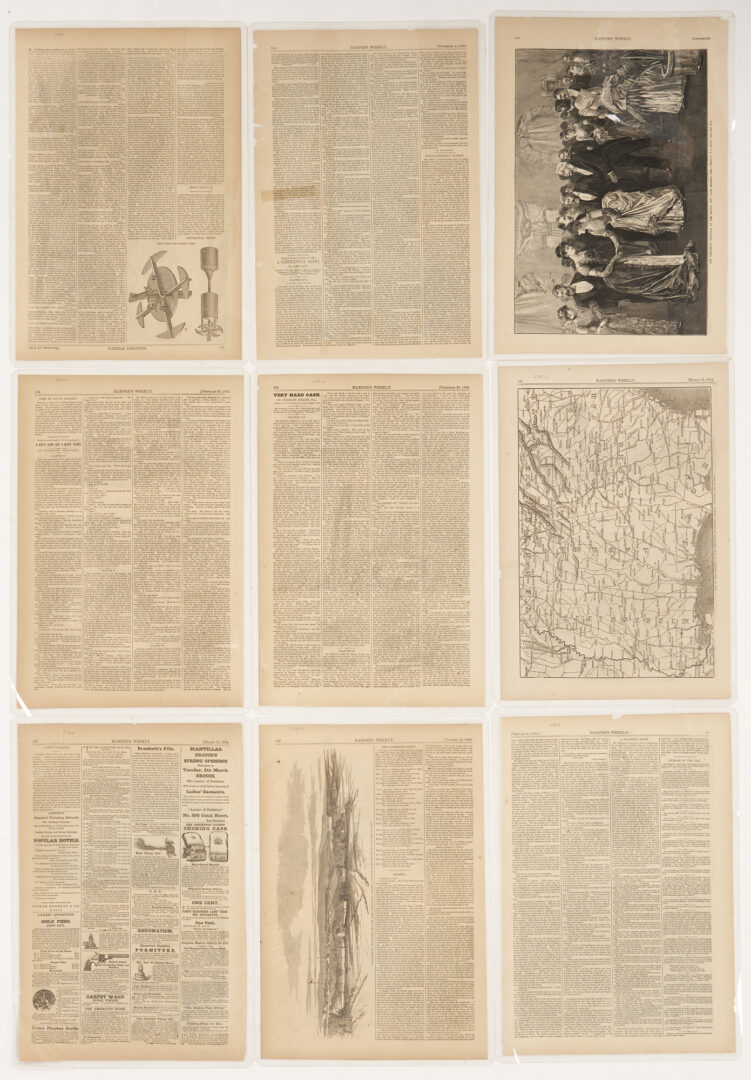 Lot 577: 6 Civil War Newspapers incl. Chattanooga Rebel plus Harper's Weekly Southern War Scenes