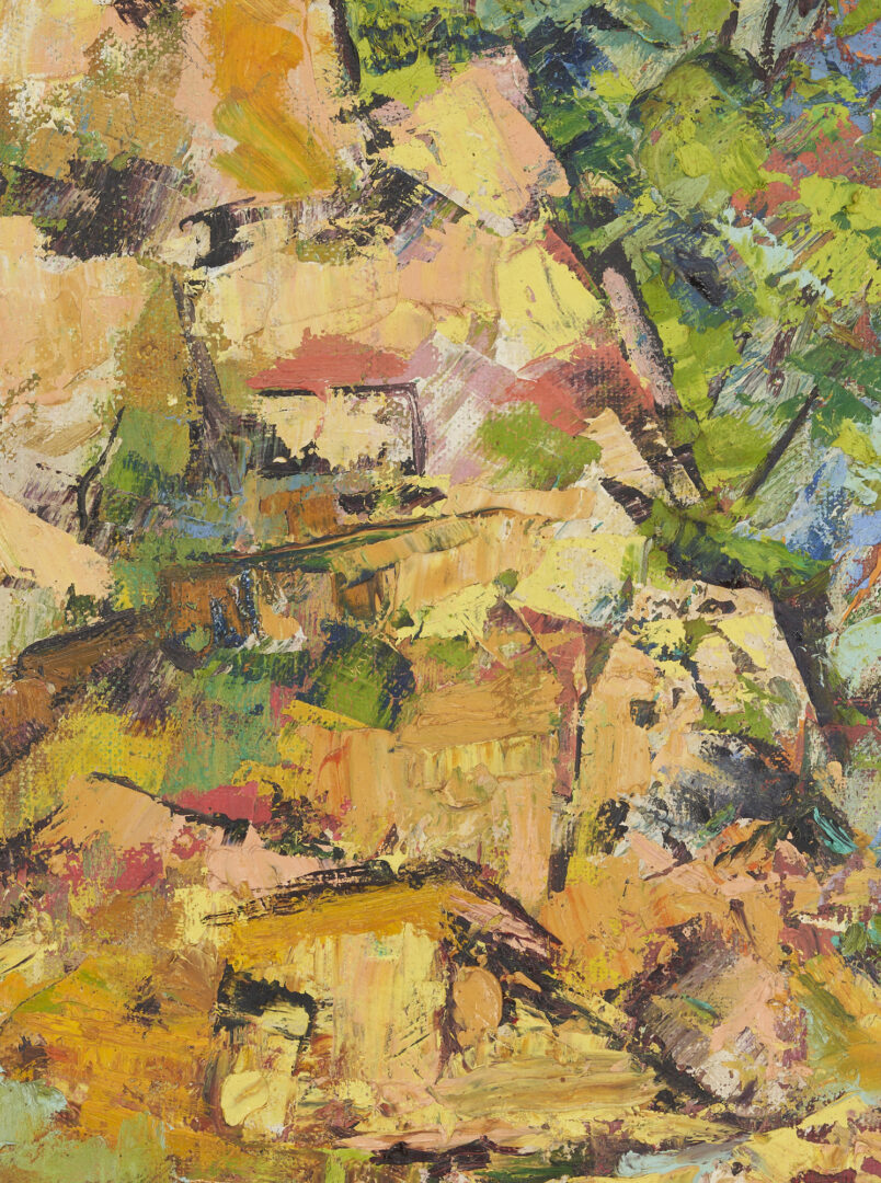 Lot 469: Marjorie Lee O/C Abstract Painting, Cliff