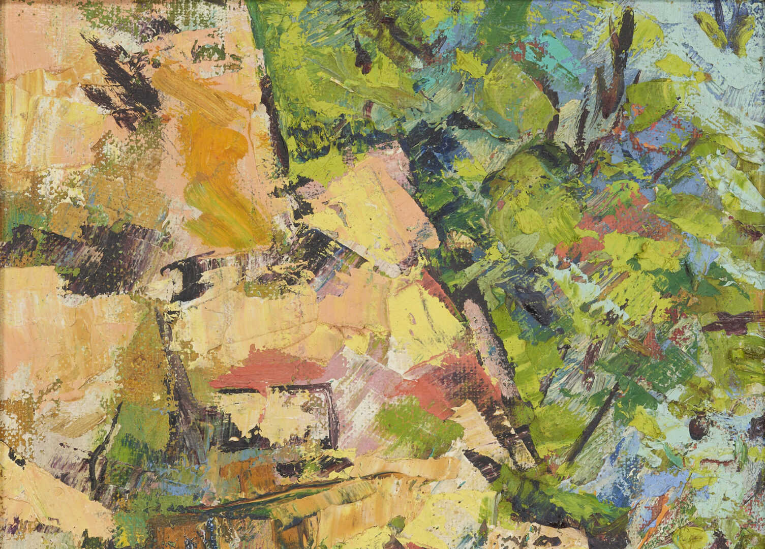 Lot 469: Marjorie Lee O/C Abstract Painting, Cliff