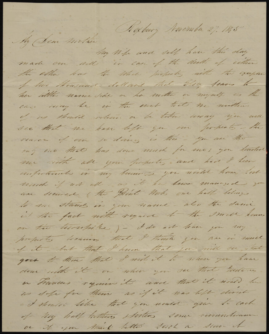 Lot 586: Thomas Lewis Family Letter Archive; Boston, Massachusetts