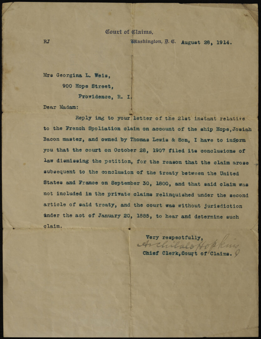 Lot 586: Thomas Lewis Family Letter Archive; Boston, Massachusetts