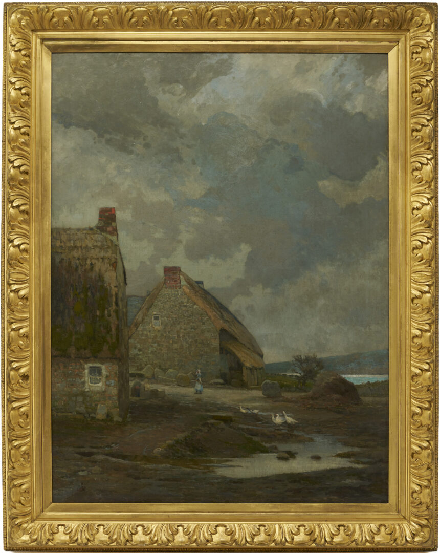 Lot 100A: European Large 19th Century Landscape O/C