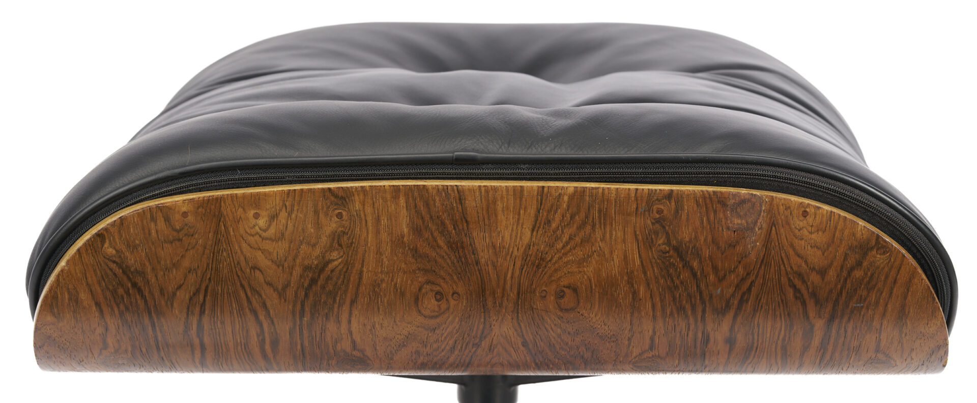 Lot 690: Eames Black Lounge Chair & Ottoman by Herman Miller, Set 2 of 2